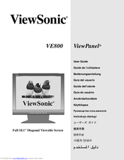 ViewSonic VE800 User Manual