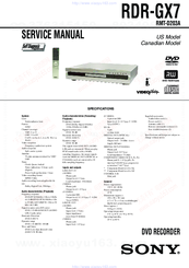 Sony RMT-D203A Service Manual
