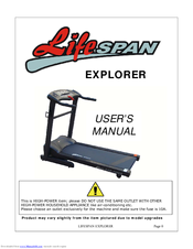 LifeSpan EXPLORER User Manual