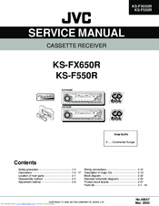 JVC KS-FX650R Service Manual