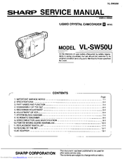 Sharp VL-SW50U Service Manual