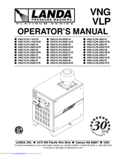Landa VNG/VLP4-30021F Operator's Manual