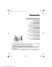 Panasonic KX-TG5631C Operating Instructions Manual