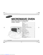 Samsung CE282DNT Owner's Instructions & Cooking Manual
