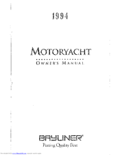 Bayliner 3288 Motoryacht 1994 Owner's Manual