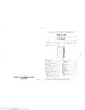 Hitachi BD-155EX Instruction Manual