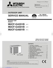 Mitsubishi Electric MUCF-GA35VB Service Manual