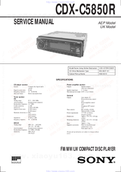 Sony CDX-C5850R Service Manual