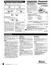 Panasonic SL-SX469V Operating Instructions Manual