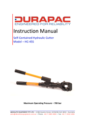 Durapac HC-45C Instruction Manual
