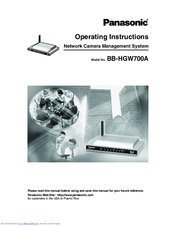 Panasonic BB-HGW700A Operating Instructions Manual