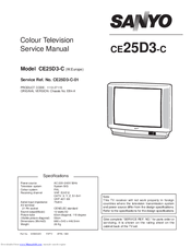 Sanyo CE-25D3-C Service Manual