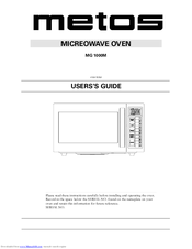 Metos MG 1000M User Manual