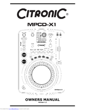 Citronic MPCD-X1 Owner's Manual