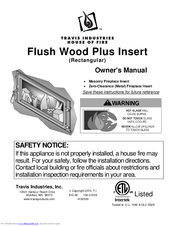 Travis Industries Flush Wood Owner's Manual