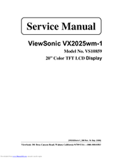 ViewSonic VX2025wm-1 Service Manual
