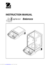 Ohaus Explorer Instruction Manual