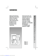 Siemens TC60 series Operating Instructions Manual