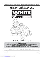 White Outdoor 76G Operator's Manual