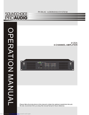 Sound Choice Pro Audio 4120A Operation Manual