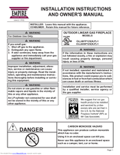 Empire OLL60FP12SP-1 Installation Instructions And Owner's Manual