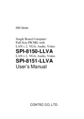 Contec SPI-8150-LLVA User Manual