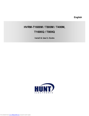 Hunt Electronic HVRM-T800M Install & User's Manual