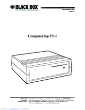 Black Box Computertop TV-I User Manual