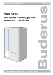 Buderus 600-11R User Manual