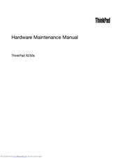 Lenovo Thinkpad X230s Hardware Maintenance Manual