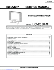 Sharp Aquos LC-20B4M Service Manual