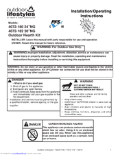 Outdoor Lifestyles 4072-182 Installation & Operating Instructions Manual