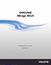 Christie D4KLH60 Mirage 4KLH Installation Manual
