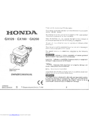 Honda gx200 manual