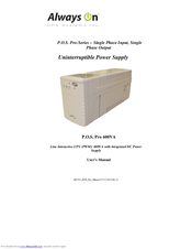 Always On P.O.S. Pro 600VA User Manual