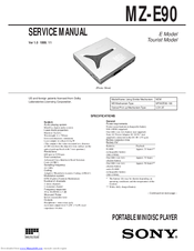 Sony MD Walkman MZ-E90 Service Manual
