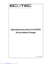 Ecotec Access Operating Instructions Manual