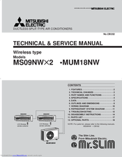 Mitsubishi Electric MUM18NW Technical & Service Manual