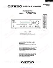 Onkyo HT-R820THX Service Manual