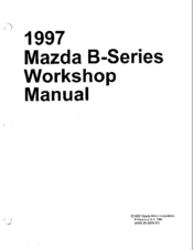 Mazda B-Series 1997 Workshop Manual