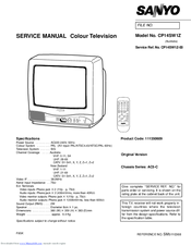 Sanyo CP14SW1Z Service Manual