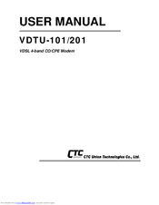 CTC Union VDTU-101 User Manual