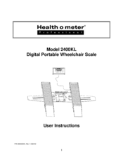 Health O Meter 2400KL User Instructions