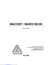 Master audio MAW-215D/2K User Manual