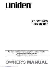 Uniden XDECT R003 Owner's Manual