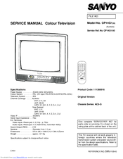 Sanyo CP14G1 Service Manual