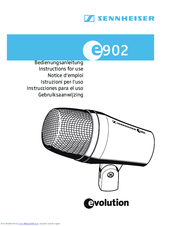 Sennheiser Evolution E 902 Instructions For Use Manual