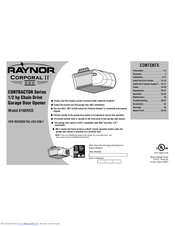 Raynor 8165RGD CONTRACTOR Series Corporal II Installation And User Manual