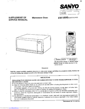 Sanyo EM-V890 Service Manual Supplement