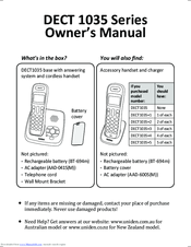 Uniden DECT1035 User Manual
